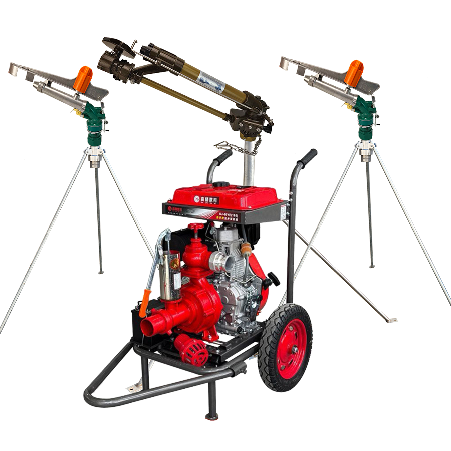 奉贤一体式灌溉机组 全套喷枪水带配齐 抗旱浇地神器